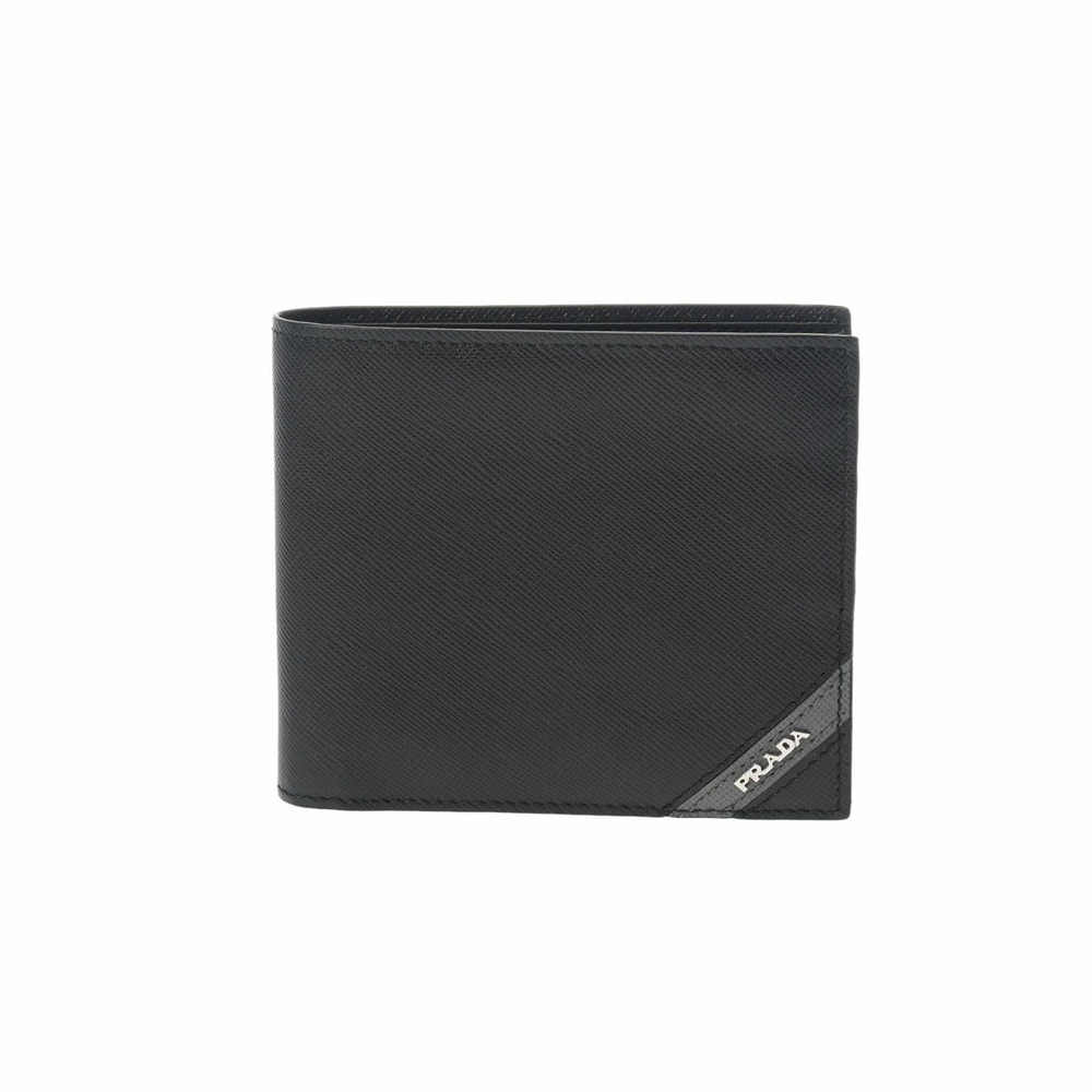 PRADA Black Saffiano Bi fold Wallet